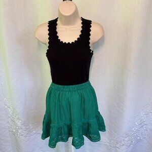 Urban Outfitters green ruffle mini skirt size S